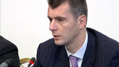 Mikhail Prokhorov Politics from scratch Mikhail Prokhorov may launch new party RT