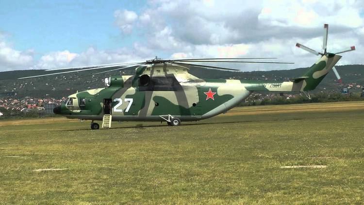 Mil Mi-26 Mil Mi26 startup and takeoff at Budars airfield with ATC in