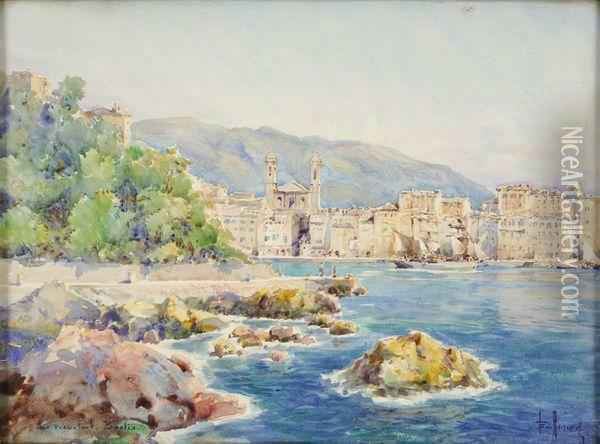 Émile Appay Le Vieux Port Bastia oil painting reproduction by Emile Appay