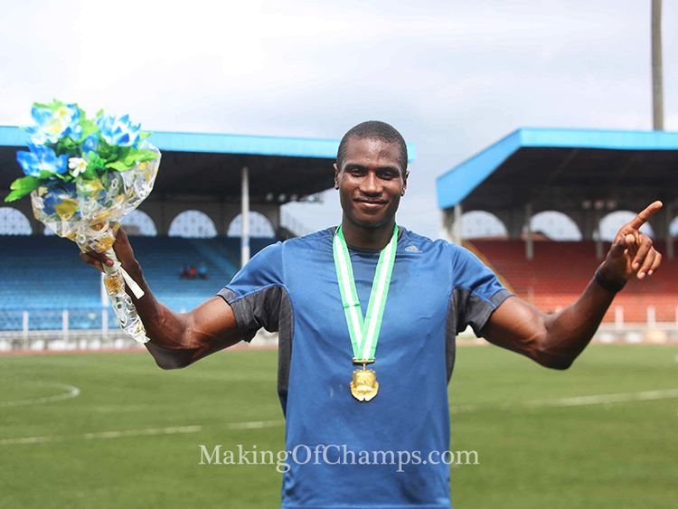 Miles Ukaoma MAKING OF CHAMPIONS Miles Ukaoma hurdles to Championship Record