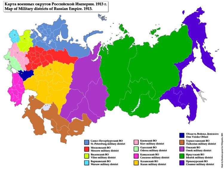Military districts of the Russian Empire
