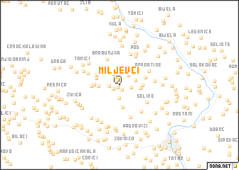 Miljevci Miljevci Bosnia and Herzegovina map nonanet