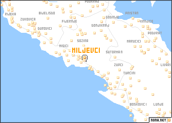 Miljevci Miljevci Serbia and Montenegro map nonanet