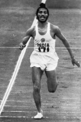 Milkha Singh winning independent India’s first Commonwealth Games Gold medal in 1958.