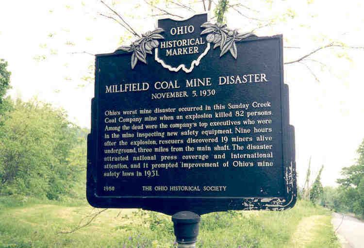 Millfield Mine disaster Millfield Mine Explosion Site
