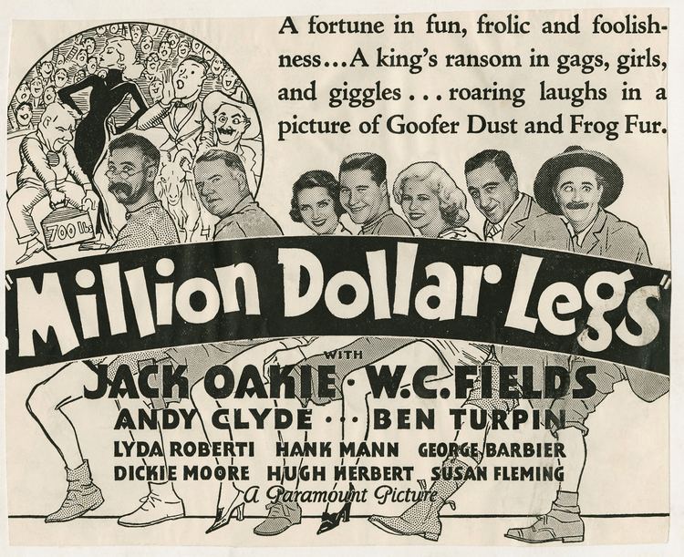 Million Dollar Legs (1932 film) Now Spinning Million Dollar Legs DVD 1932 WC Fields Steve