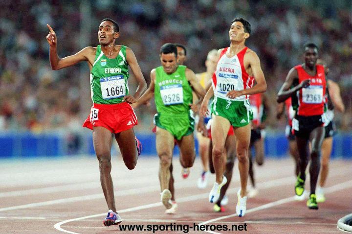 Million Wolde Äthiopien Olympia Gold Leichtathletik original signiert M-7275