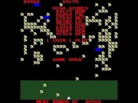 Millipede (video game) MILLIPEDE ARCADE CLASSIC RETRO MAME VIDEO GAME ATARI 1982 milliped
