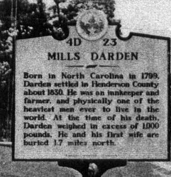 A historical marker about Mills Darden
