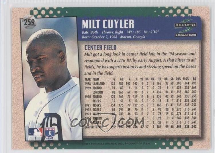 Milt Cuyler 1995 Score Base 259 Milt Cuyler COMC Card Marketplace