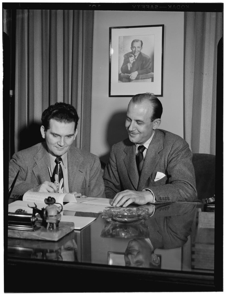 Milt Gabler Portrait of Joe Mooney and Milt Gabler Decca office