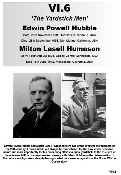 Milton L. Humason 6 Edwin Hubble Milton Humason