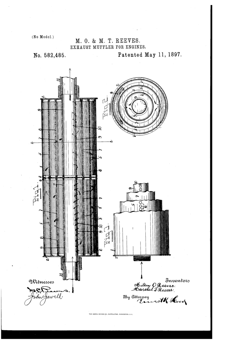 Milton Reeves Patent US582485 reeves Google Patents