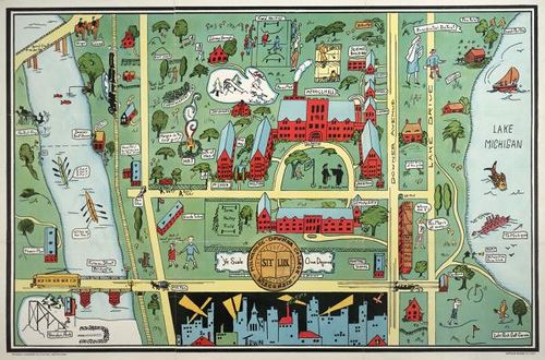 Milwaukee-Downer College MilwaukeeDowner CollegeWisconsin 1925 Color map hand d Flickr