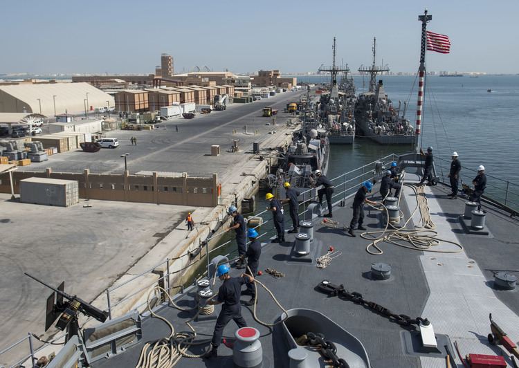 Mina Salman USS Comstock Leaves Mina Salman Pier Bahrain Naval Today