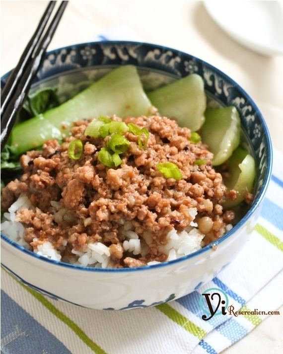 Minced pork rice Taiwanese Minced Pork Sauce over Rice Yi Reservation