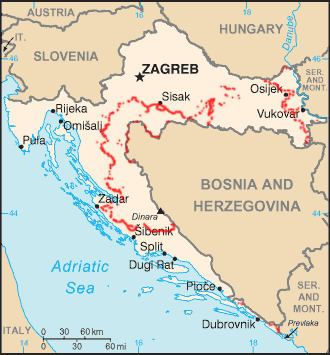 Minefields in Croatia