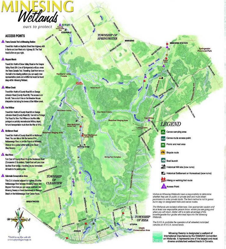 Minesing Wetlands Minesing Wetlands Poster Map Friends of Minesing Wetlands