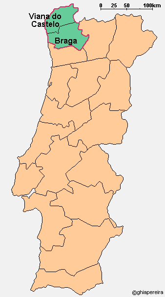 Minho Province Map of Minho