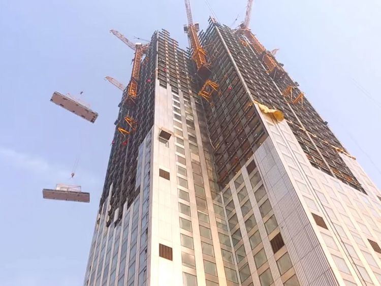 Mini Sky City Chinese Company Records TimeLapse Video of Skyscraper Built in 19