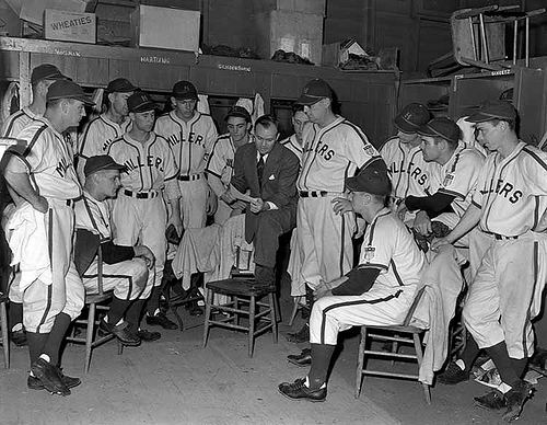 Minneapolis Millers The Minneapolis Millers in their clubhouse Museum Collections Up