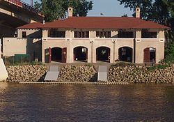 Minnesota Boat Club Boathouse on Raspberry Island httpsuploadwikimediaorgwikipediacommonsthu