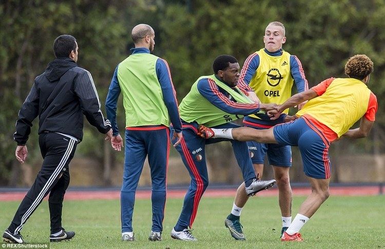 Miquel Nelom Feyenoords Miquel Nelom and Tonny Vilhena come to blows at Portugal