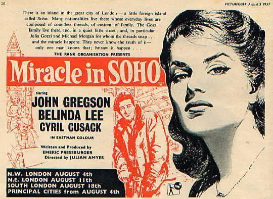 Miracle in Soho Powell Pressburger Images Miracle in Soho 1957