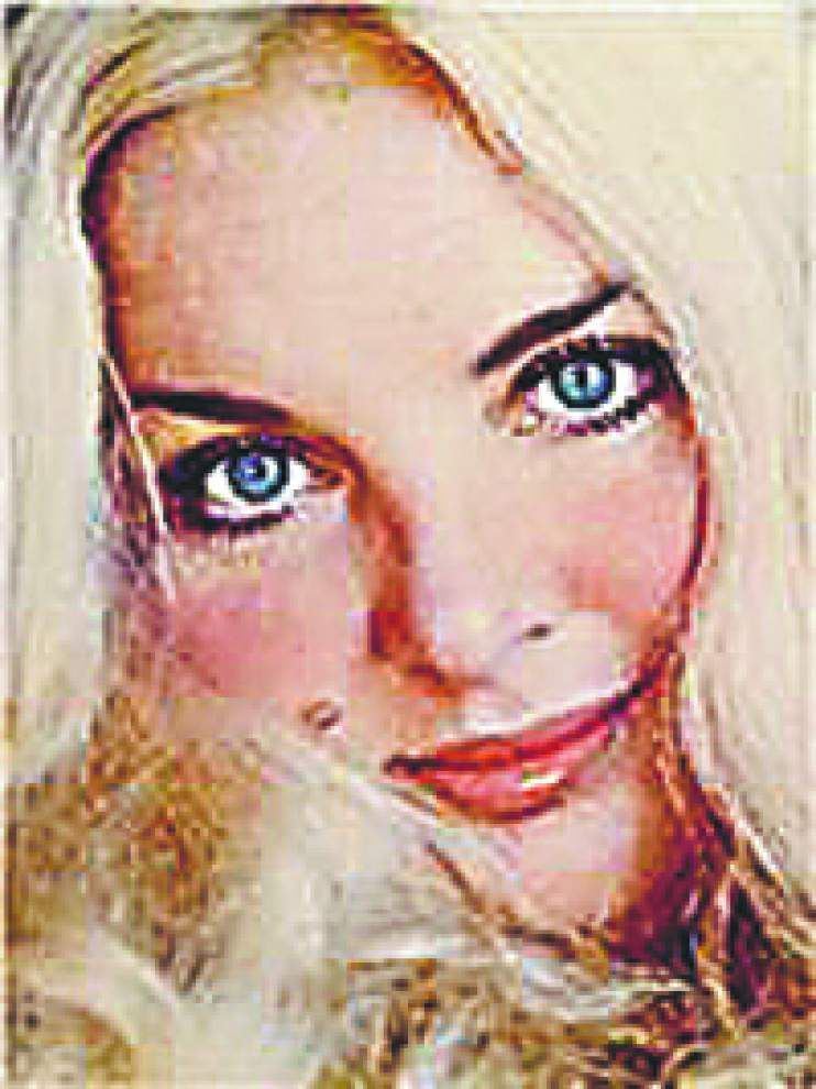 Miranda Grosvenor smiling with her blonde hair