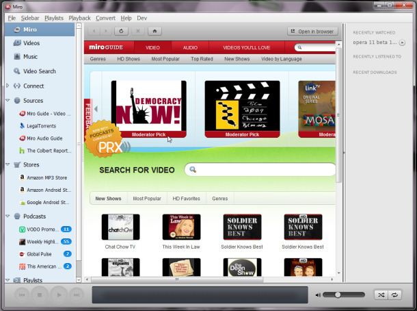 Miro (software) Miro download for Windows Mac OS X Free Software Directory