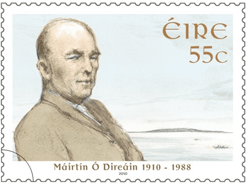 Máirtín Ó Direáin The Look of the Irish Stamp Issued to Celebrate Irish Language Poet