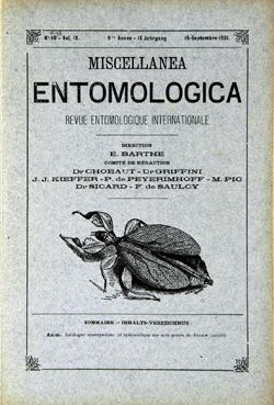 Miscellanea Entomologica