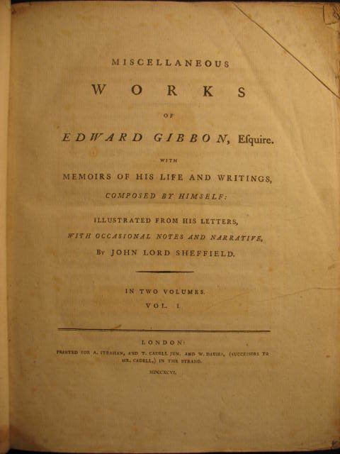 Miscellaneous Works of Edward Gibbon