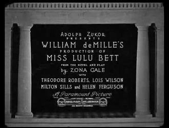 Miss Lulu Bett (film) Miss Lulu Bett film Wikipedia