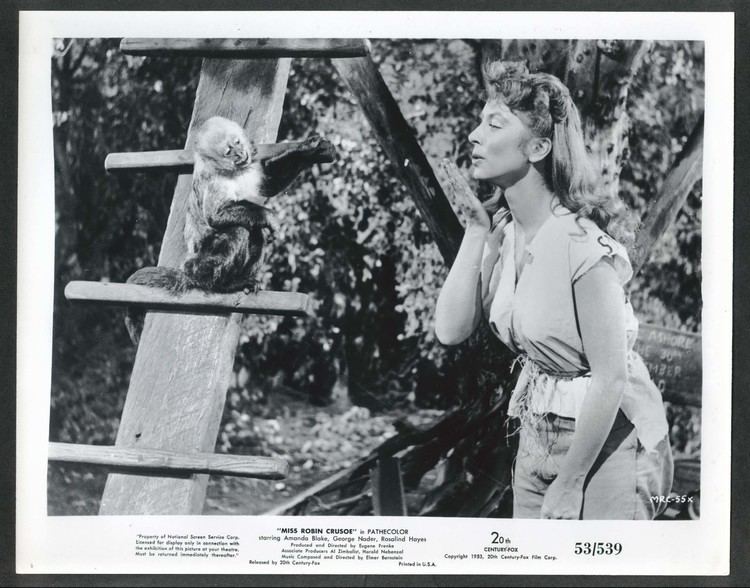 Miss Robin Crusoe Amanda Blake monkey Miss Robin Crusoe 8x10 photograph 1954