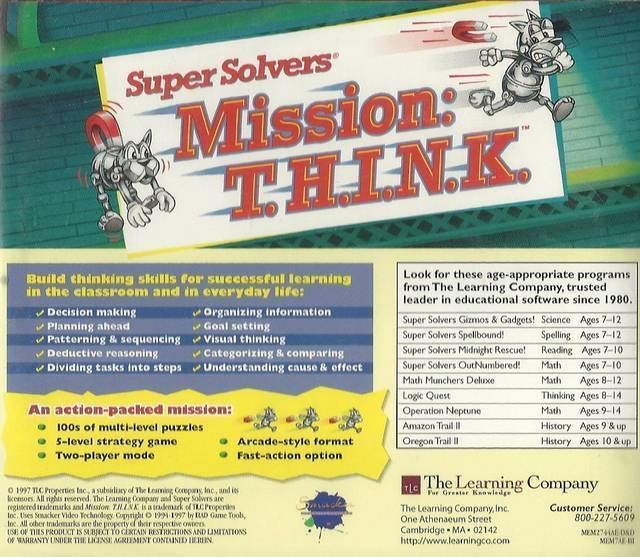Mission: T.H.I.N.K. Super Solvers Mission THINK Box Shot for PC GameFAQs
