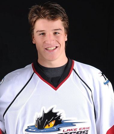 Mitchell Heard Off the ice with Lake Erie Monsters left wing Mitchell
