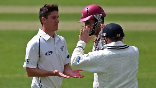 Mitchell Santner Ben Wheeler and Mitchell Santner lead the charge on day