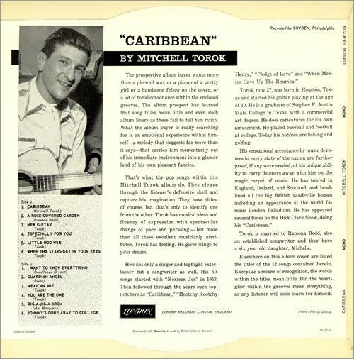 Mitchell Torok Mitchell Torok Caribbean UK vinyl LP album LP record 466745