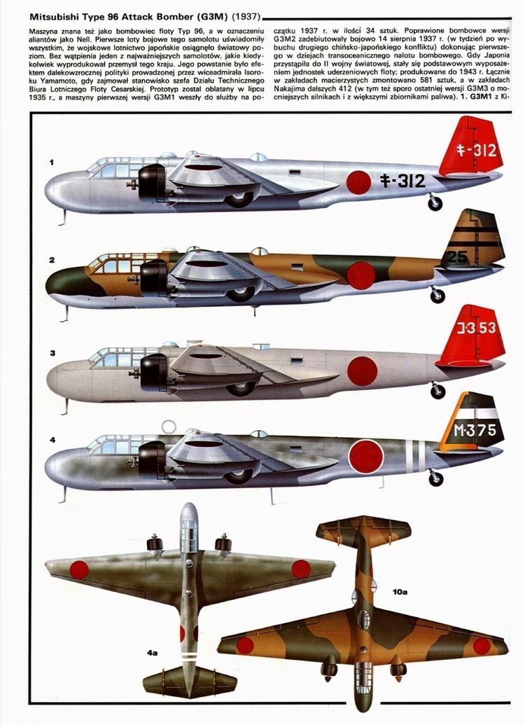 Mitsubishi G3M Japanese Aircraft of WWII Japanese Camo 1 Mitsubishi G3M