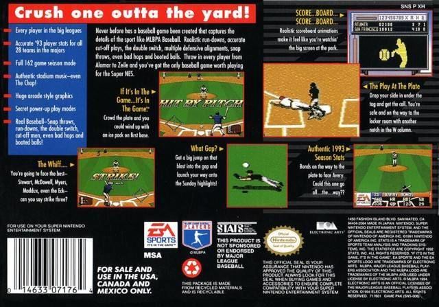 MLBPA Baseball MLBPA Baseball Box Shot for Super Nintendo GameFAQs