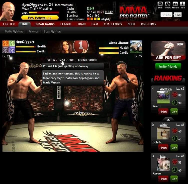 MMA Pro Fighter MMA Pro Fighter facebook lvl 21 gameplay YouTube