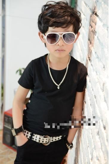 Modern Boy Modern Boy Button Black Shortsleeve Top GarmentSold Outibaymall