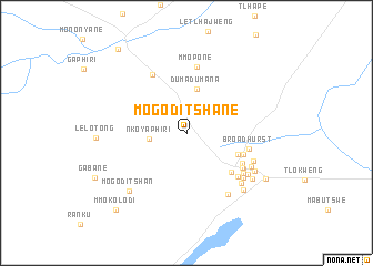 Mogoditshane Mogoditshane Botswana map nonanet