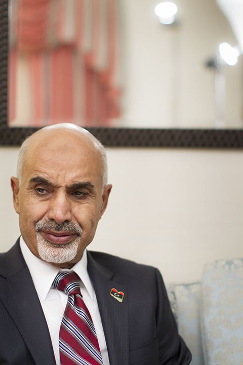 Mohammed Magariaf Portrait of Libyan National Congress President Mohamed