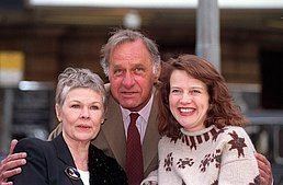 Judi Dench, Geoffrey Palmer, and Moira Brooker, casts of  "As Time Goes By".
