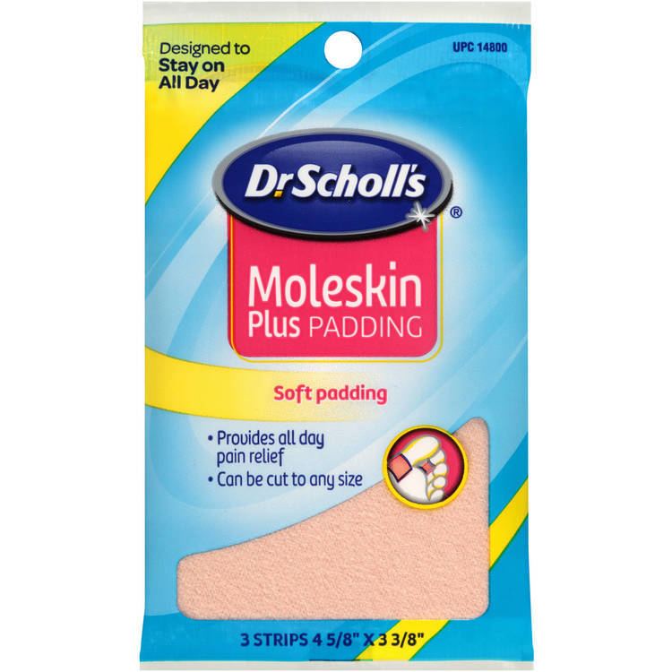 Moleskin Dr Scholl39s Moleskin Plus Padding 3 count Walmartcom