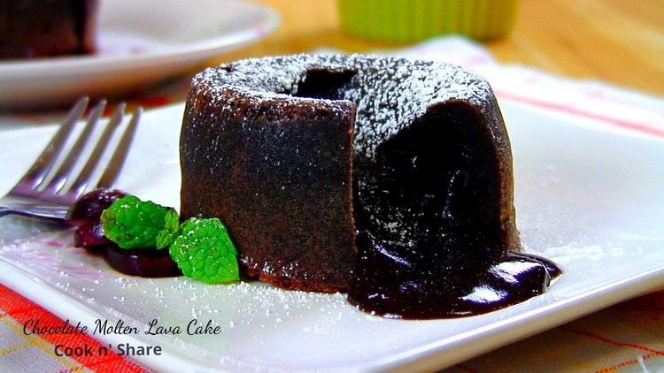 Molten chocolate cake Chocolate Molten Lava Cake YouTube