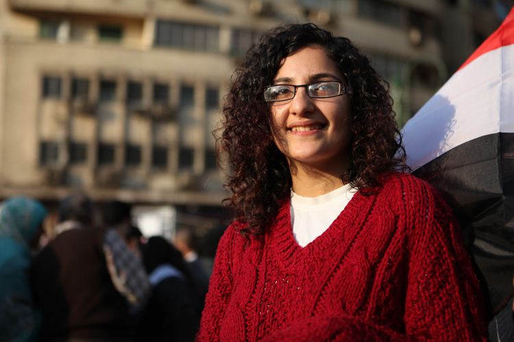 Mona Seif Razan Ghazzawi receives award Egyptian women attacked in