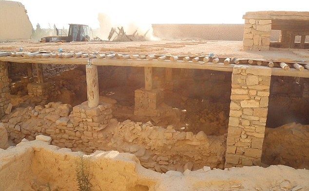 Monastery of St. Elian ISIS brutes pictured desecrating Mar Elian monastery in Syria